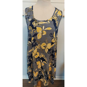 SJS Textured Sleeveless Simple Summer Dress Size Medium Stretch